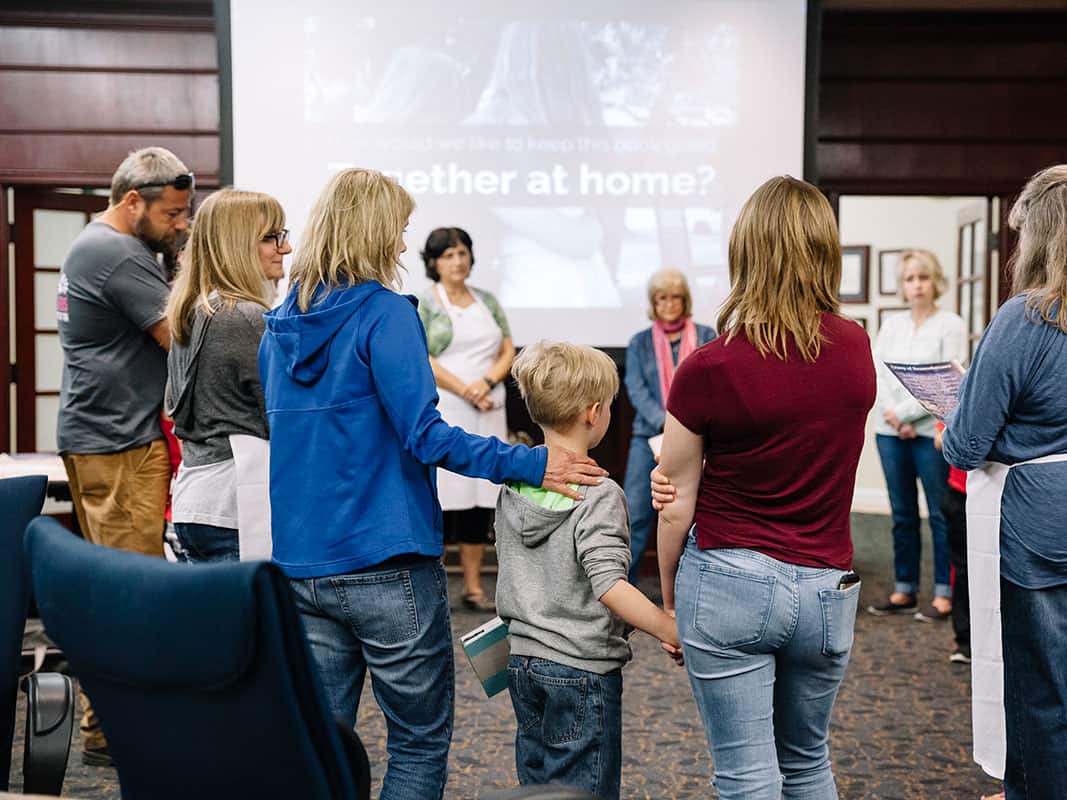 Group in a grief workshop