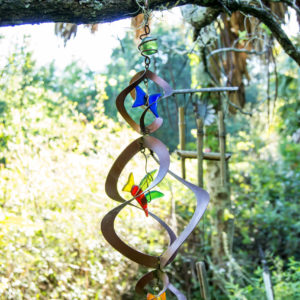 Memorial wind chimes in remembrance of hospice patients 