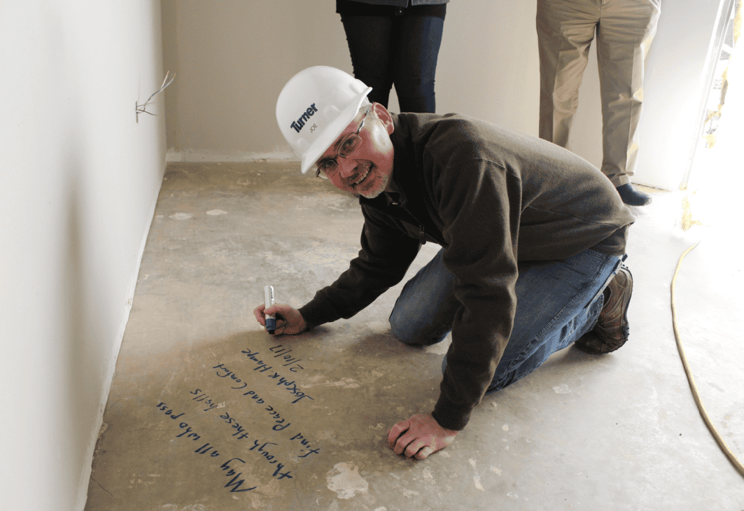 Signing the foundation of the Murfreesboro Residence (2017)